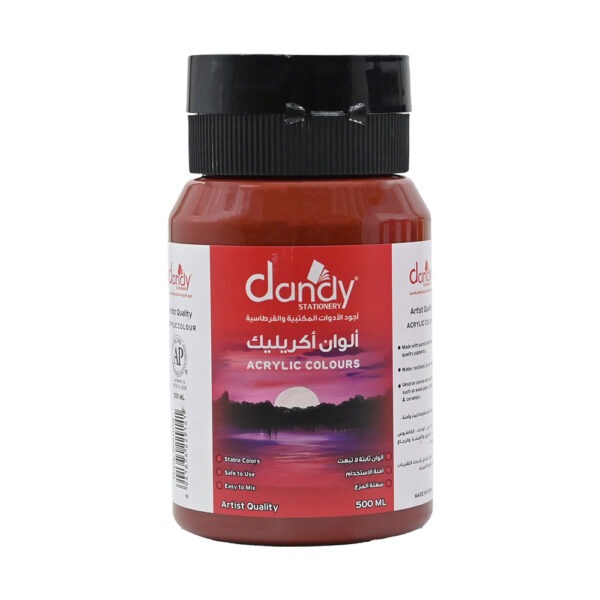 الوان اكريليك بني غامق 500 ملي Dandy