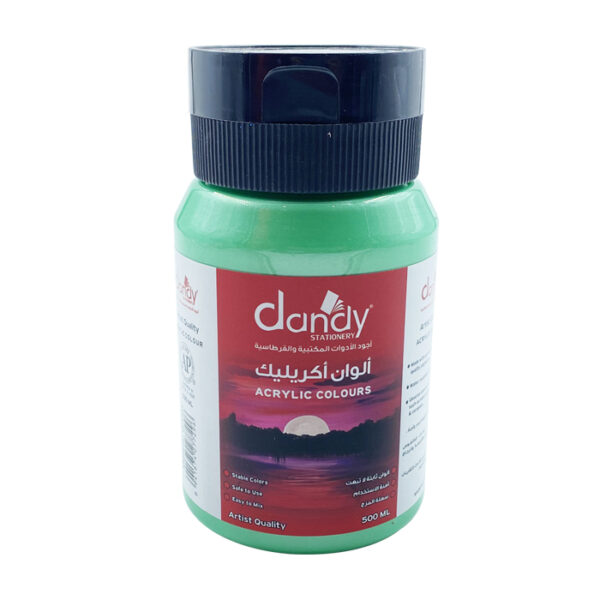 الوان اكريليك 500ملي اخضر ميتاليك DANDY 16937