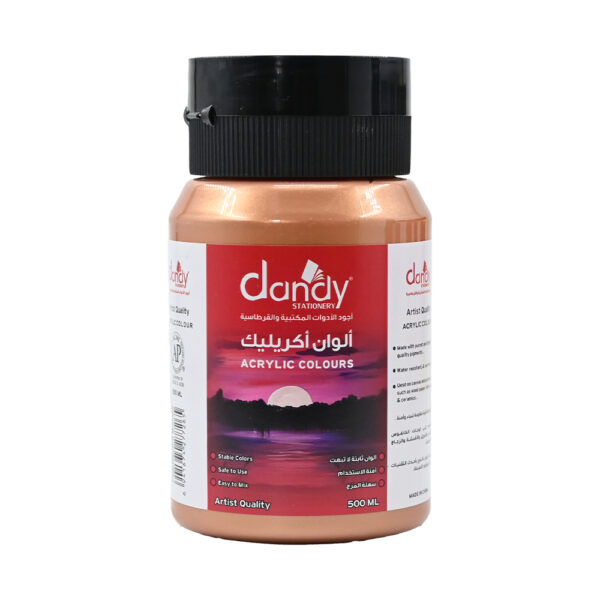الوان اكريليك 500ملي برونزي لؤلؤي DANDY 16531