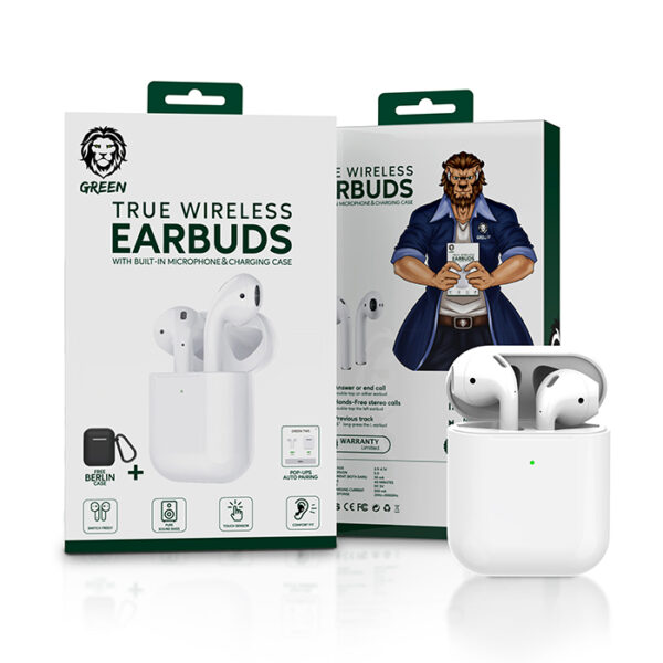سماعة لاسلكي GREEN TRUE WIRELESS EARBUDS