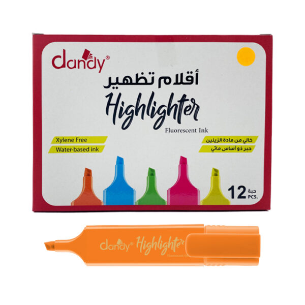 قلم تظهير برتقالي DANDY 7002 OR
