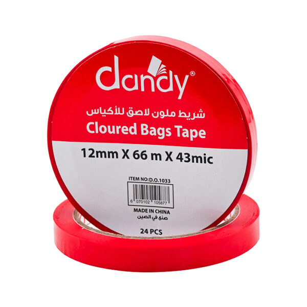 شطرطون لاصق ملون 12مم 66م DANDY 1033