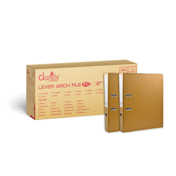 ملف بوكس فايل بلاستيك ذهبي DANDY 1202F GOLD