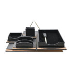 طقم مكتب جلد 8 قطع اسود DANDY W1020