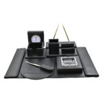 طقم مكتب جلد 8 قطع اسود DANDY W1023