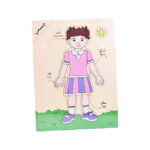 العاب خشبية تعليمية تعلم اعضاء الجسم بالعربي والانجليزي DANDY 451-2